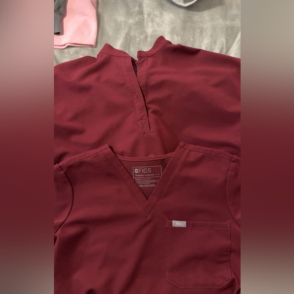 Figs Other - Figs Burgundy V-Neck Scrub Top & Figs Rafaela Oversized Top